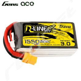 Augsta kapacitāte radio vadāmo modeļu akumulators 1550mAh, 120C, ar 4 šūnām, 14.8V, ideāli rallijiem un driftiem.