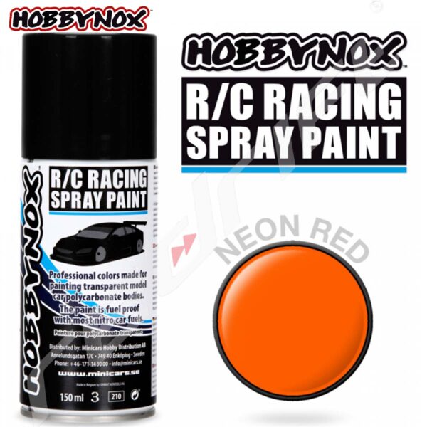 Hobbynox: Neon Red R/C Racing Car Spray Paint 150 ml