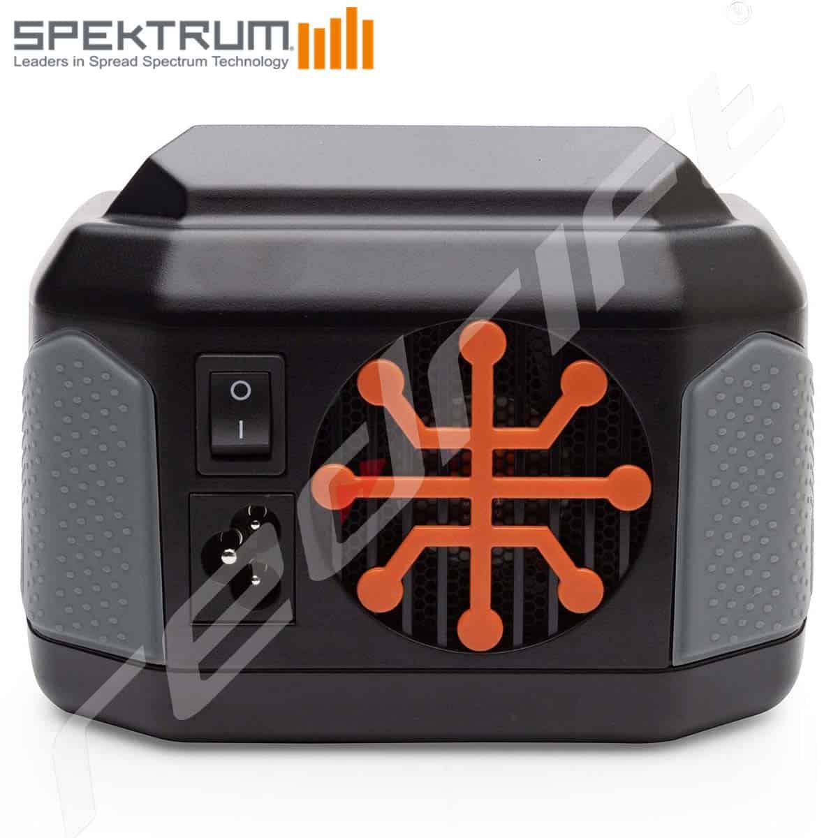 Radio vadāms akumulators, lādētājs ar vadu un LED indikatoriem.