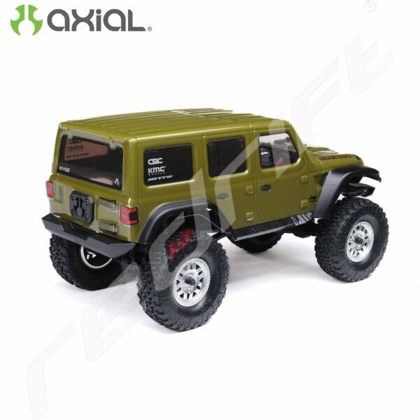 AXIAL: 1/24 SCX24 Jeep Wrangler JLU 4X4 Rock Crawler Brushed RTR Green - Image 4
