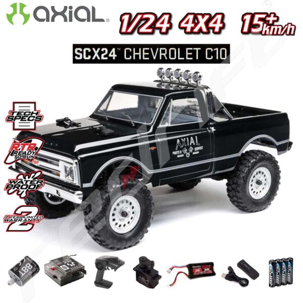 AXIAL: SCX24 1967 Chevrolet C10 1/24 4WD-RTR BLACK