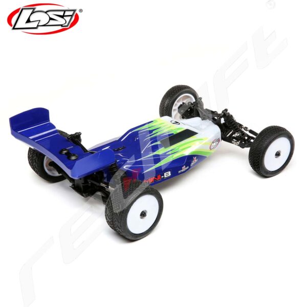 Losi: 1/16 Mini-B 2WD Buggy Brushed RTR, Blue/White - Image 3