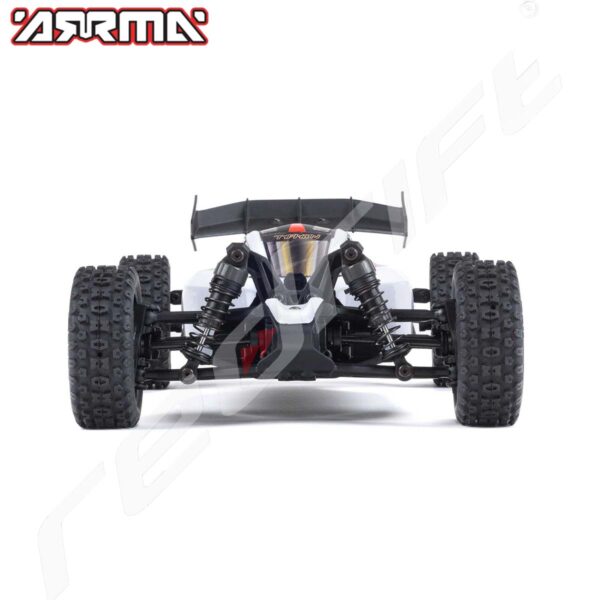 Arrma: 1/18 TYPHON GROM 380 BRUSHED 4X4 BUGGY  RTR BATTERY & CHARGER, RED/WHITE - Image 9