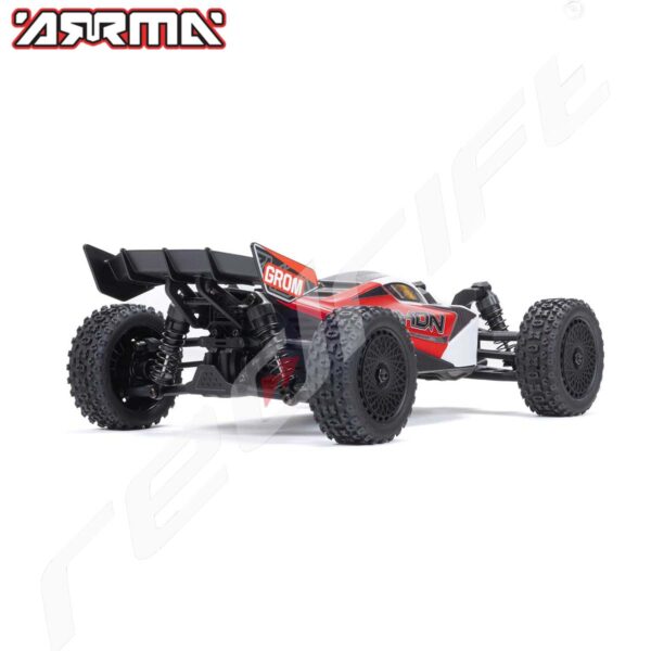 Arrma: 1/18 TYPHON GROM 380 BRUSHED 4X4 BUGGY  RTR BATTERY & CHARGER, RED/WHITE - Image 4