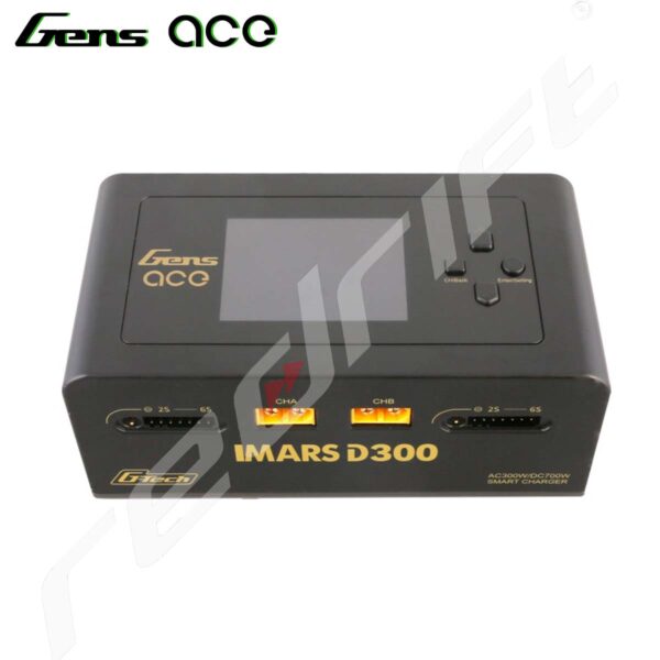 GensAce: iMars D300 G-Tech Channel AC/DC 300W/700W RC Battery Charger Black