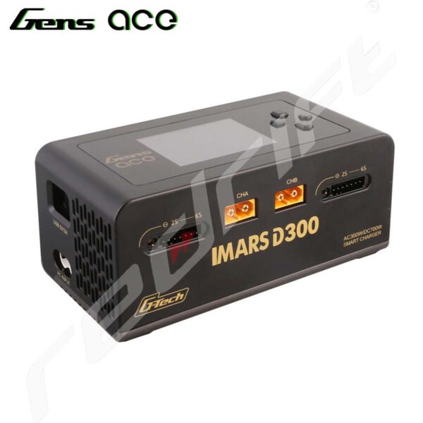 GensAce: iMars D300 G-Tech Channel AC/DC 300W/700W RC Battery Charger Black - Image 3