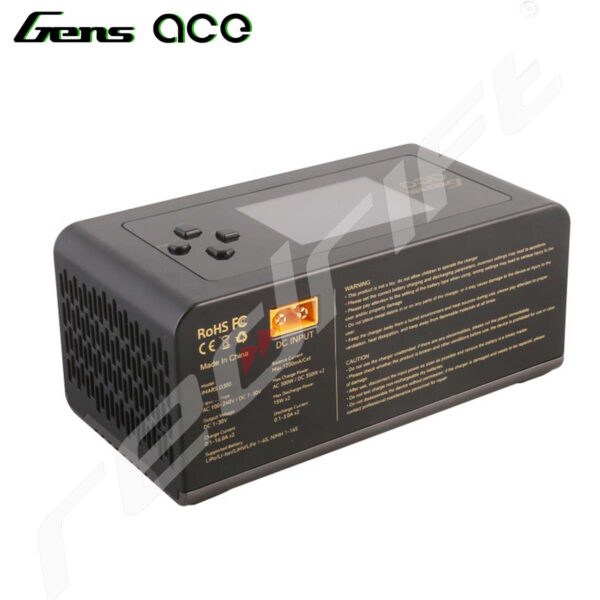 GensAce: iMars D300 G-Tech Channel AC/DC 300W/700W RC Battery Charger Black - Image 4