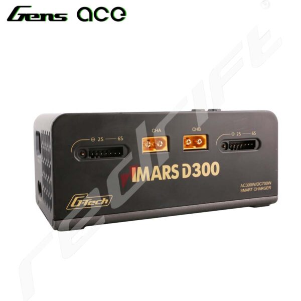GensAce: iMars D300 G-Tech Channel AC/DC 300W/700W RC Battery Charger Black - Image 5