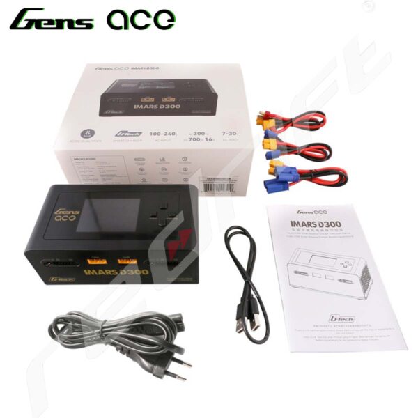 GensAce: iMars D300 G-Tech Channel AC/DC 300W/700W RC Battery Charger Black - Image 7