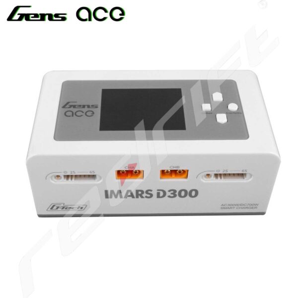 GensAce: iMars D300 G-Tech Channel AC/DC 300W/700W RC Battery Charger White