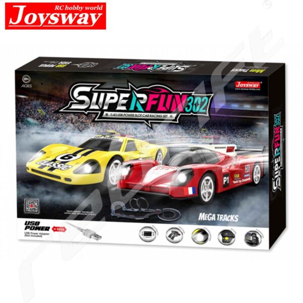 Joysway : Slotracing Track Superfun-302 1/43 USB-Power 668cm - Image 9
