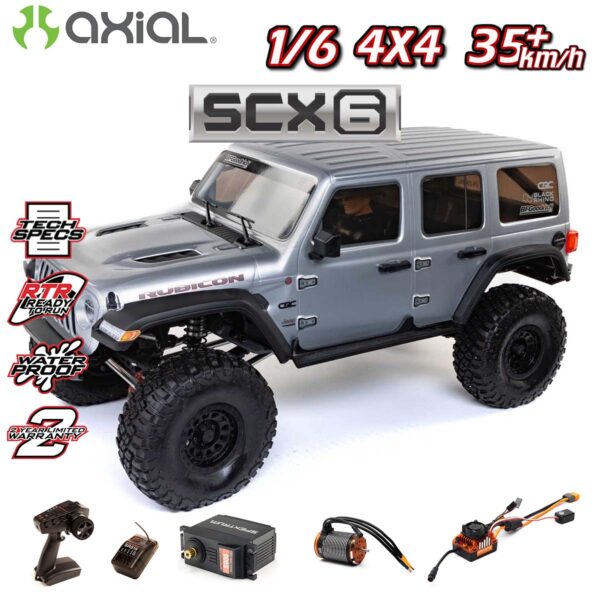 AXIAL: 1/6 SCX6 Jeep JLU Wrangler 4X4 Rock Crawler RTR: Silver