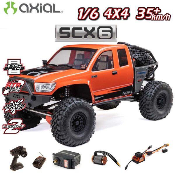 AXIAL: 1/6 SCX6 Trail Honcho 4X4 Rock Crawler RTR, Red