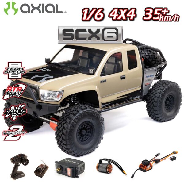 AXIAL: 1/6 SCX6 Trail Honcho 4X4 Rock Crawler RTR, Sand