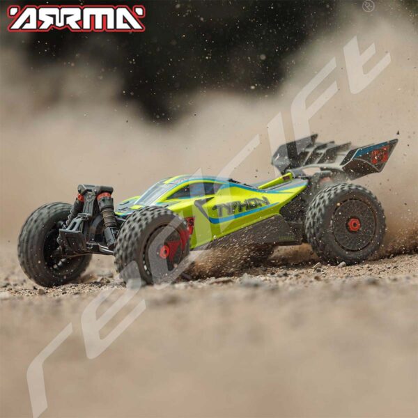 Arrma: 1/8 TYPHON 223S DSC 4X4 RTR Brushless Buggy, Yellow - Image 13