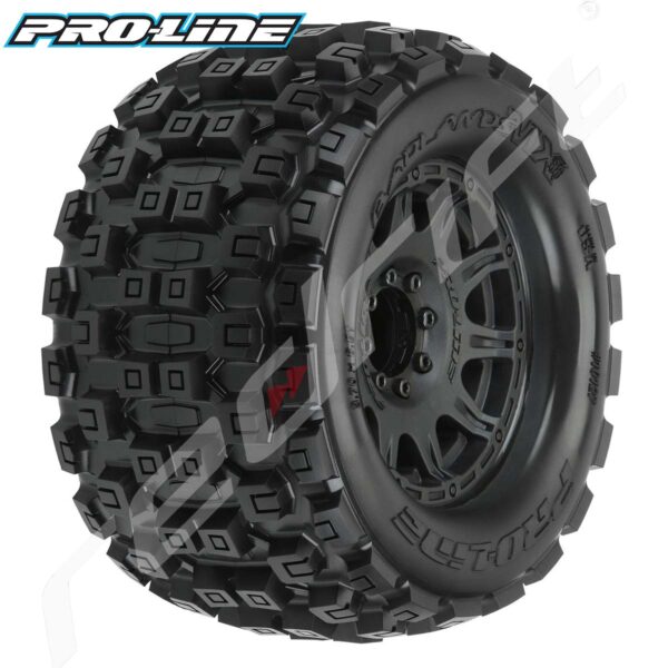 Pro-Line: 1/8 Badlands MX38 F/R 3.8″ MT шины установлены 17 мм Black Raid (2)