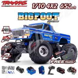 Traxxas Bigfoot radio vadāms modeļa mašīna, 4x4, ūdens izturīgs, lielākais veikals Latvijā.