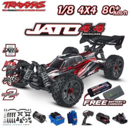 Augsta un detaļaina radio vadāma auto modelis JATO 4x4 ar lielisku vadāmību un izturību.