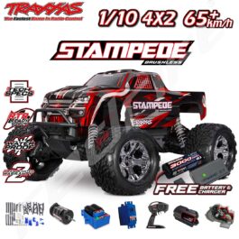 Traxxas Stampede beztiļķu slēgtā radio vadība, lielākais modeļu veikals Latvijā.