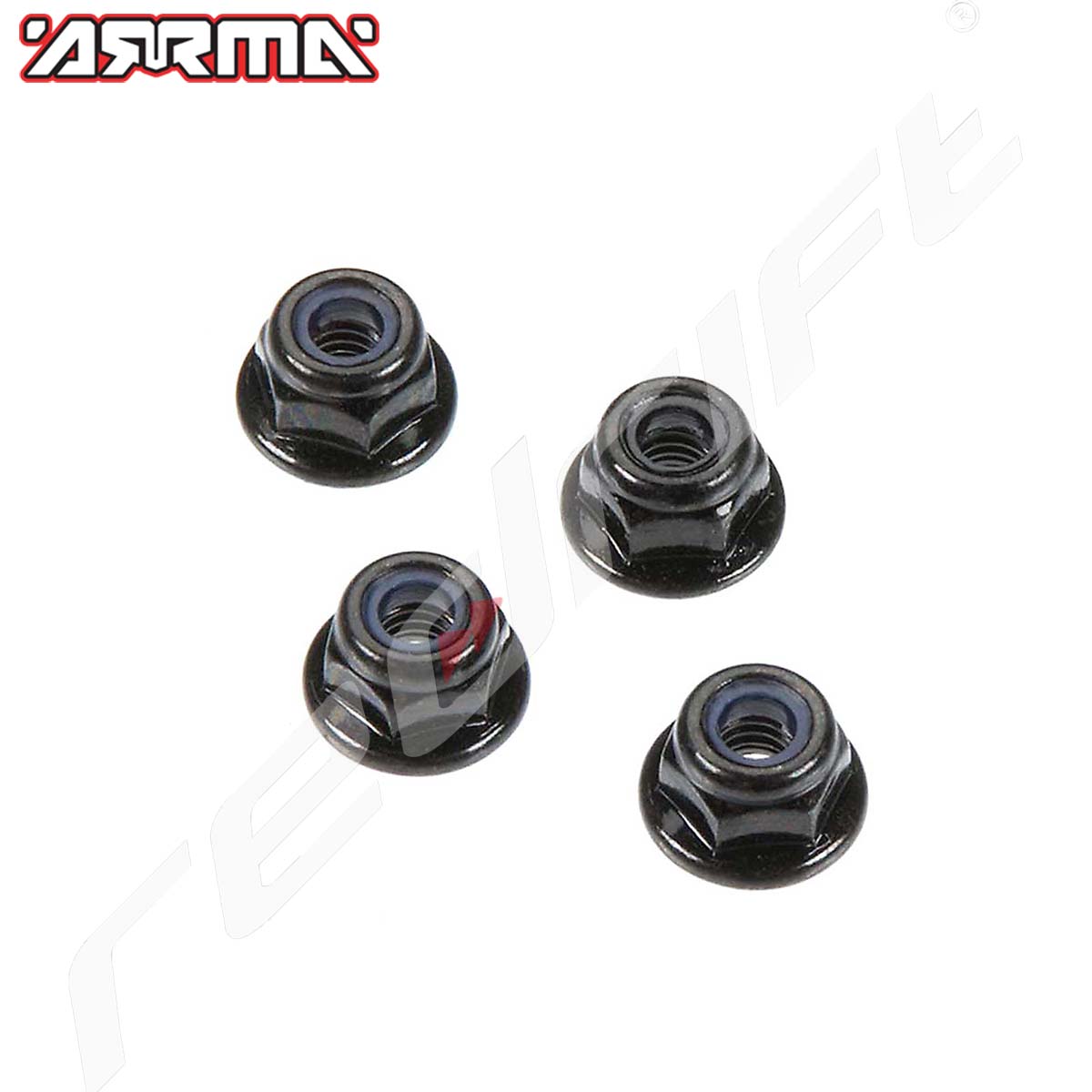 Arrma: Flange Lock Nuts 4mm (4)