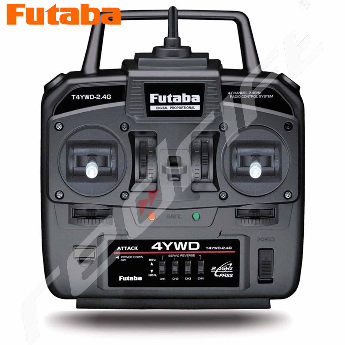 Futaba: T4YWD 2.4GHz – 4 kanālu pults ar R214GFE uztvērēju
